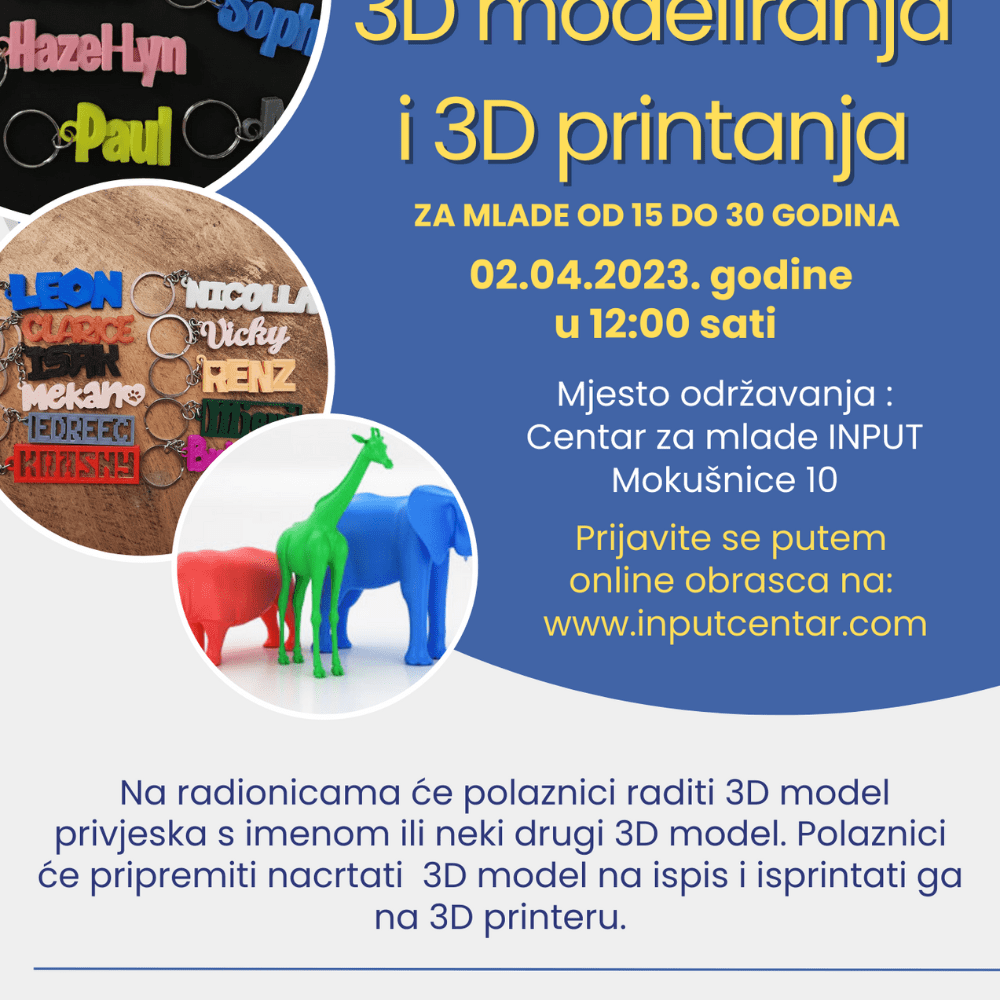 You are currently viewing Prijava na Radionice 3D modeliranja i 3D printanja