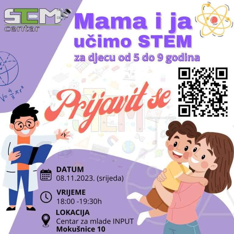 Prijavite se na radionicu: “Mama i ja učimo STEM”
