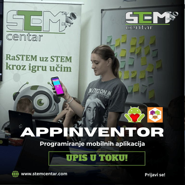 Razvijaj mobilne aplikacije uz AppInventor radionice u STEM Centru!