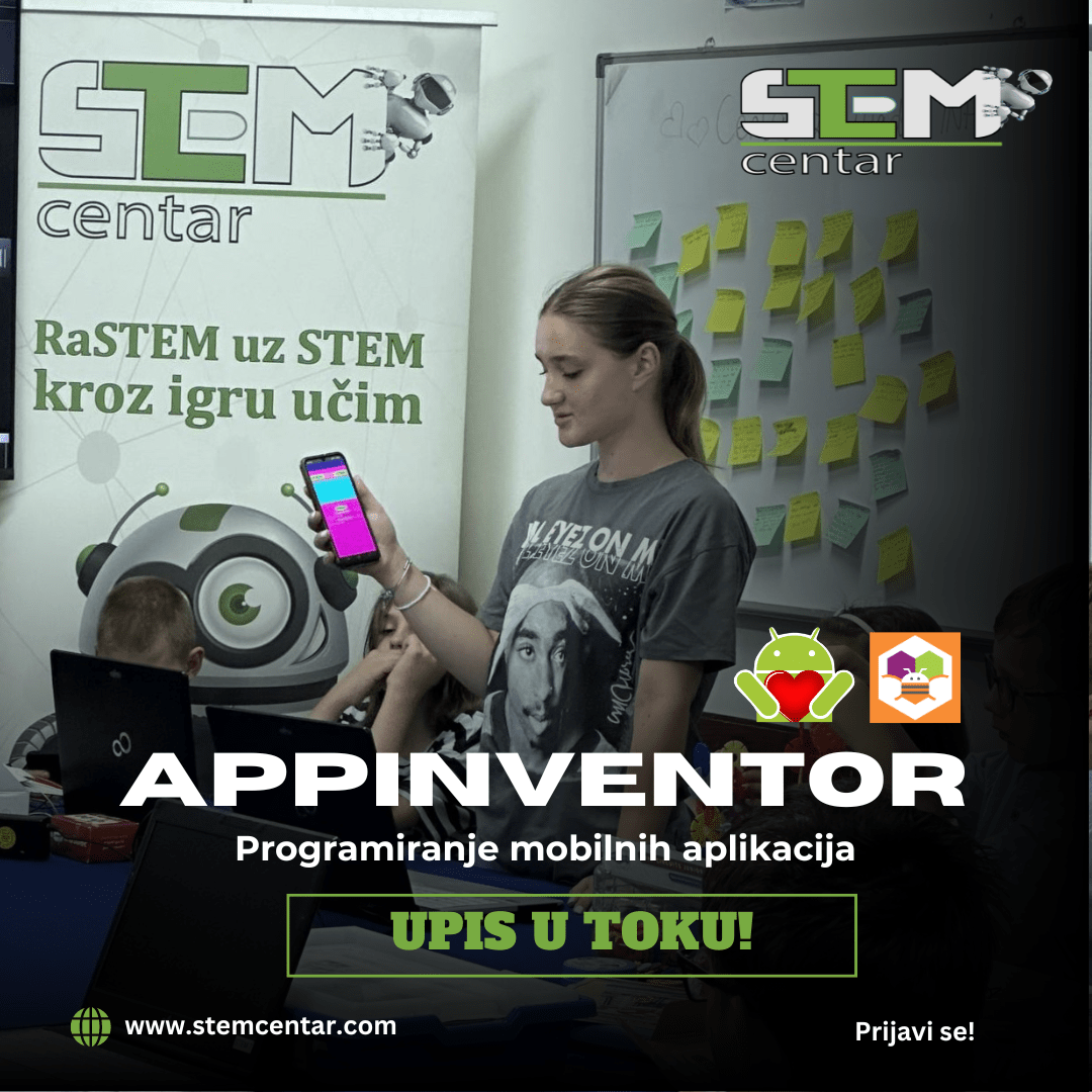 Read more about the article Razvijaj mobilne aplikacije uz AppInventor radionice u STEM Centru!