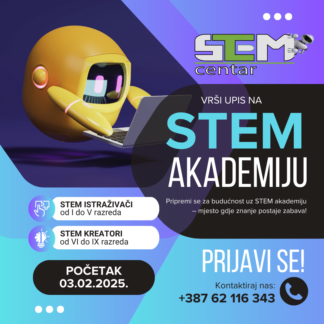 Read more about the article UPIS NA STEM AKADEMIJU JE OTVOREN!