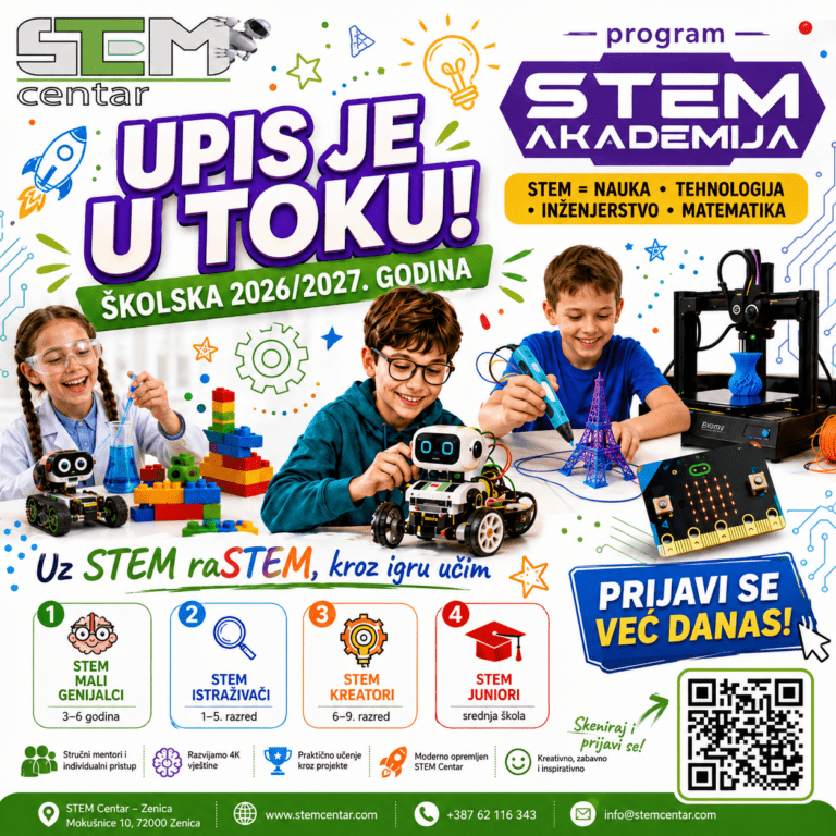 Danas razvijaju vještine. Sutra kreiraju prilike – UPIS JE U TOKU!